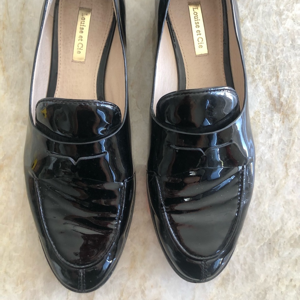Black Patent Louise et Cie Loafers
